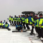 Volunteers Skiing